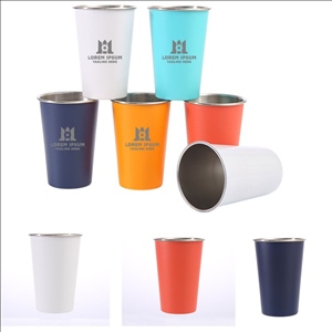 16oz Stainless Steel Single-Layer Pint Cup